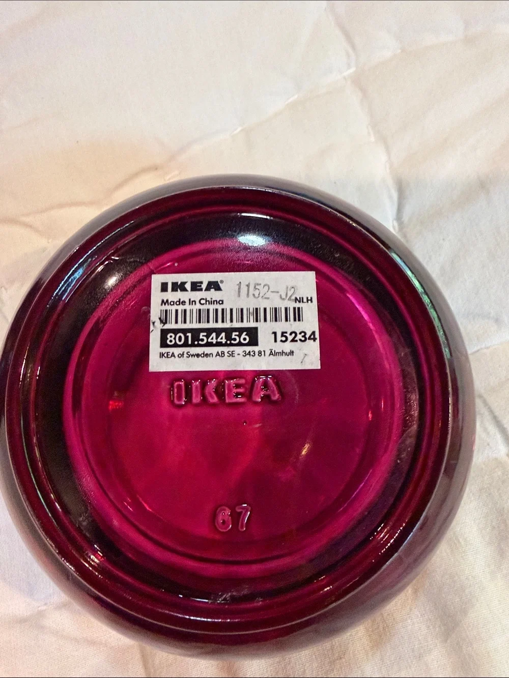 IKEA Purple Glass Accent Large Candle Tealight Holders